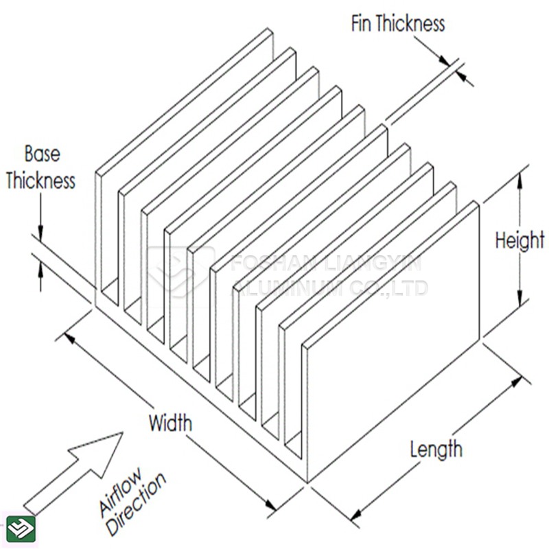 Led aluminium extrusion custom heat sink aluminum profile