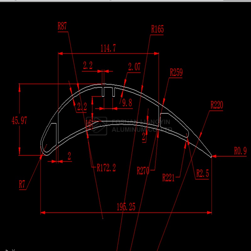 Customized industrial aluminium profile cnc machining aluminum extrusion