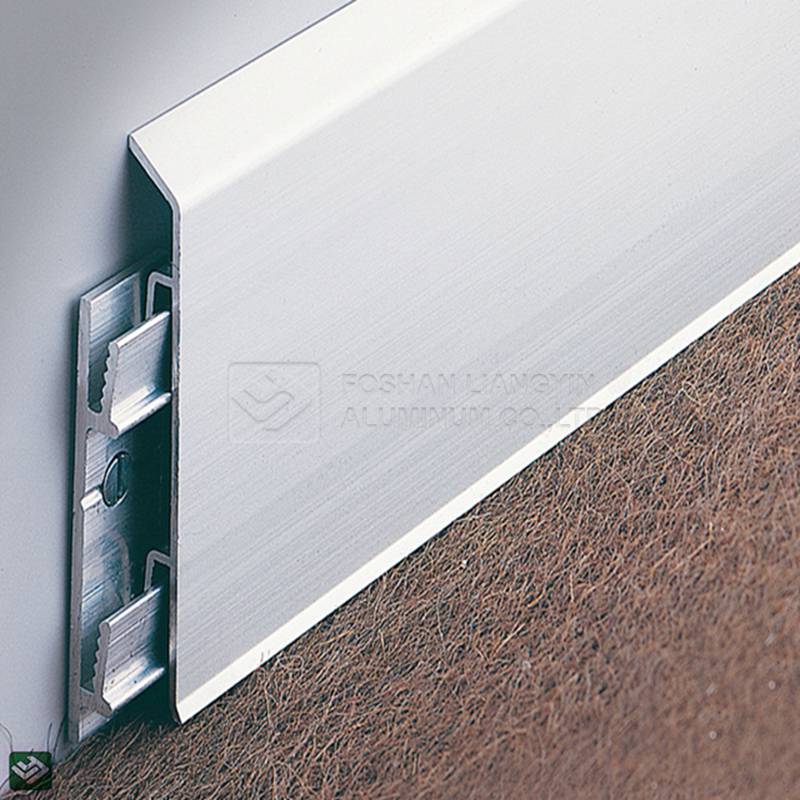 Custom oem services cnc aluminum profile floor skirting baseboard