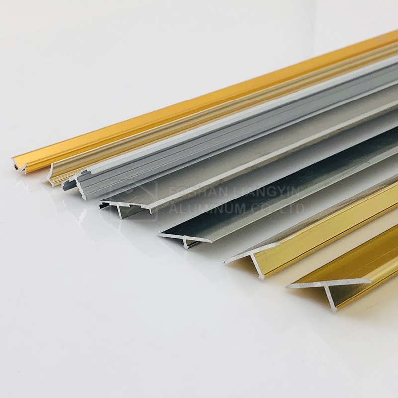 Customized aluminium manufacturer cnc machining tile trim strip  aluminum extrusion